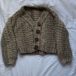 Chunky Knit Button-Up Sweater
